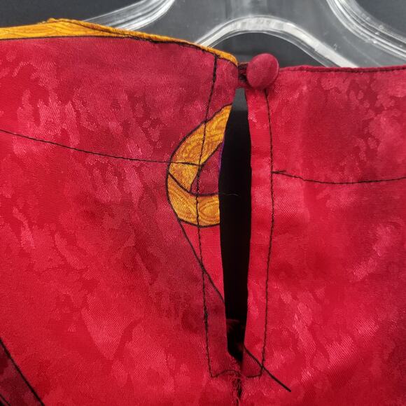 Laura Jayne Wild Funky Polyester Vintage Top Blouse animal print geometric sz 14 - Picture 7 of 8